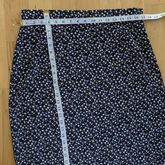 VINTAGE CALICO flowers maxi cut out skirt size S @K - Picture 8 of 9